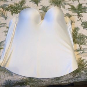 NEW White padded bustier 38B
